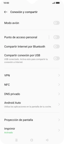 Pulsa Punto de acceso personal.