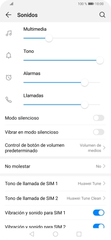 Pulsa Tono de llamada de SIM.