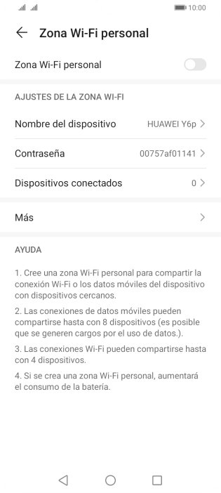 Pulsa Nombre del dispositivo.