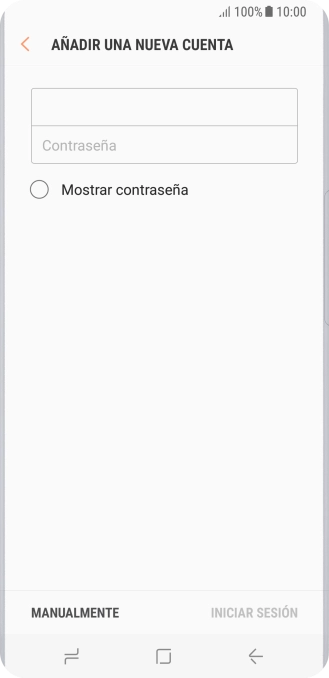Pulsa Contraseña e introduce la contraseña de tu cuenta de correo electrónico.