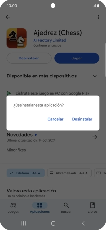 Pulsa Desinstalar.