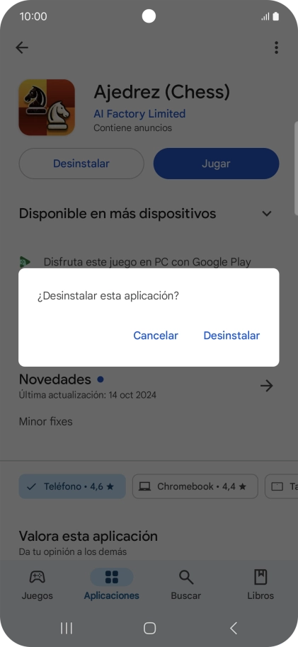 Pulsa Desinstalar.