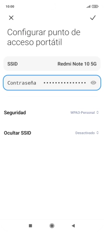 Pulsa el icono de aceptar.