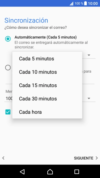 Pulsa el ajuste deseado.