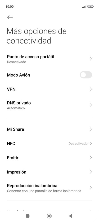 Pulsa Punto de acceso portátil.