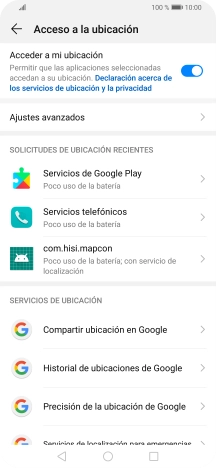Pulsa Precisión de la ubicación de Google.