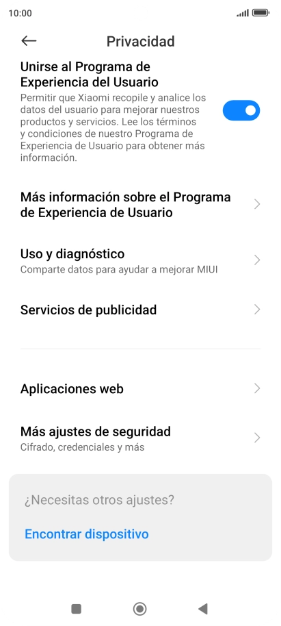 Pulsa Más ajustes de seguridad.