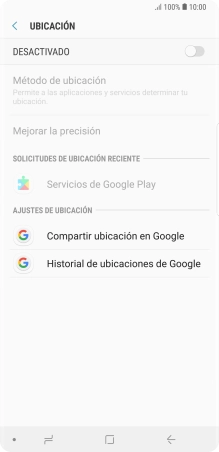 Pulsa el indicador para activar o desactivar la función.