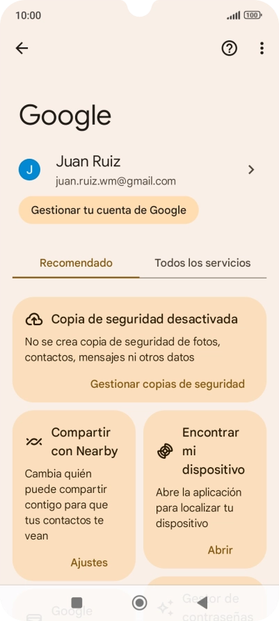 Pulsa Encontrar mi dispositivo.