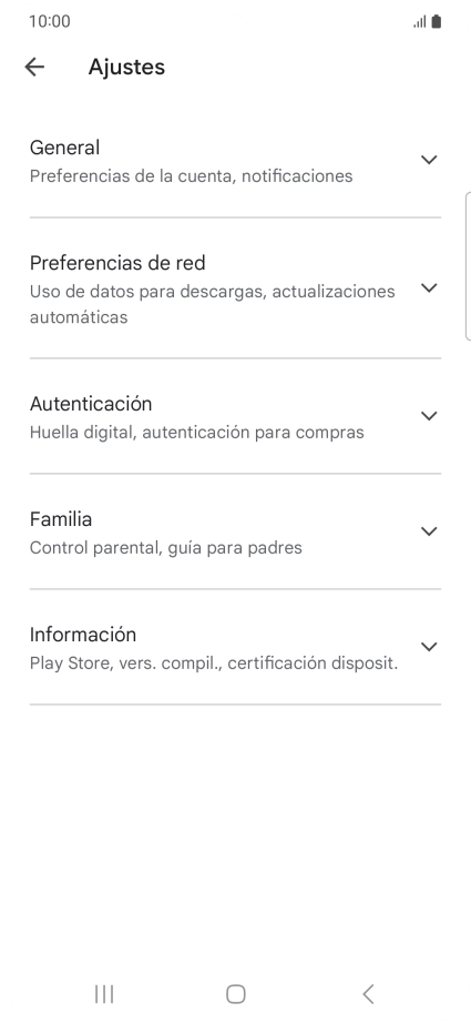 Pulsa Preferencias de red.
