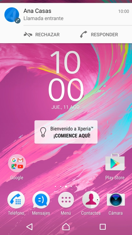 Si el bloqueo de pantalla está desactivado, pulsa RESPONDER.