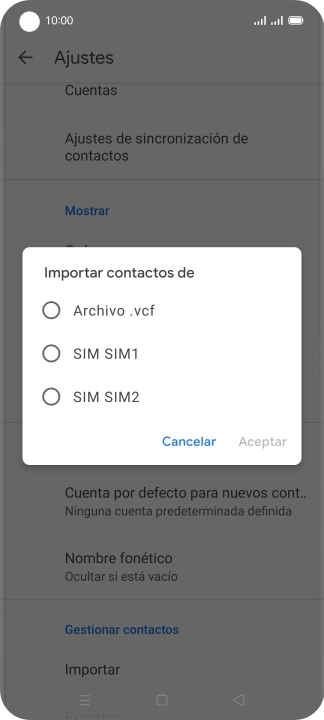 Pulsa la tarjeta SIM deseada. Pulsa la tarjeta SIM deseada.