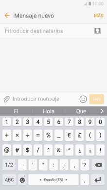 Pulsa los caracteres especiales deseados.