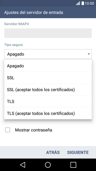 Pulsa el ajuste deseado.