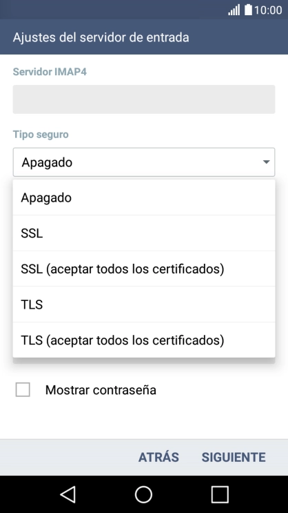 Pulsa el ajuste deseado.
