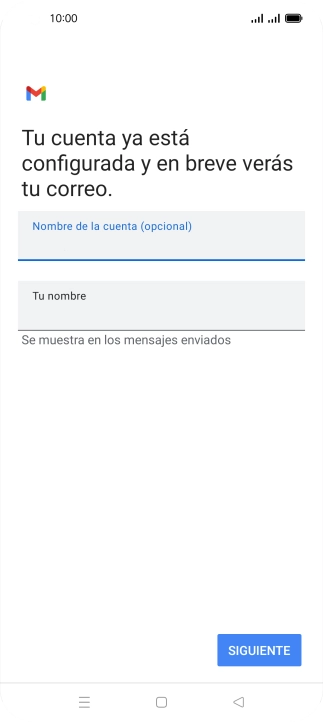 Pulsa Tu nombre e introduce el nombre del remitente.