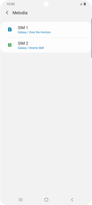 Pulsa el nombre de la tarjeta SIM.