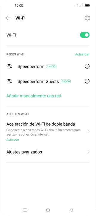 Pulsa Ajustes avanzados.