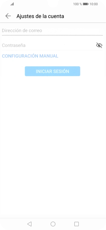 Pulsa Dirección de correo e introduce tu dirección de correo electrónico.