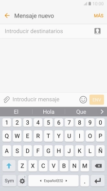 Abre una nota, un mensaje o un correo electrónico, de modo que el teclado esté visible en la pantalla y el teléfono esté listo para la entrada de texto.