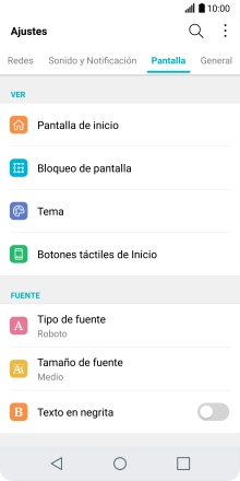 Pulsa Bloqueo de pantalla.