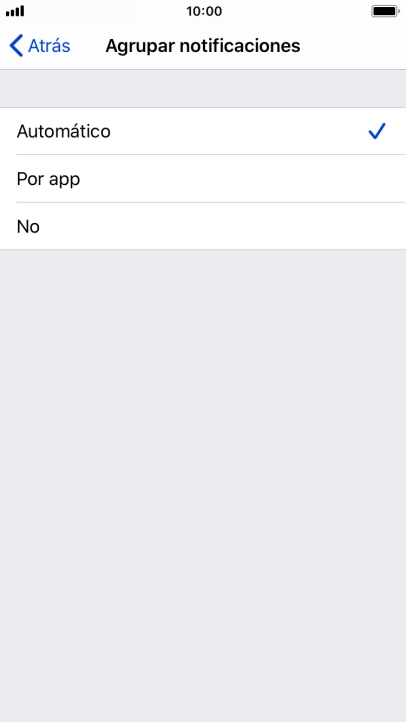 Pulsa el ajuste deseado.