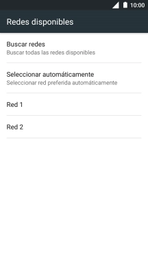 Pulsa la red deseada.