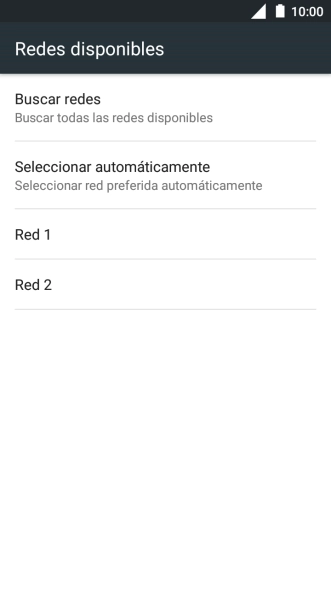Pulsa la red deseada.