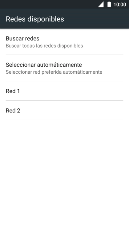 Pulsa la red deseada.