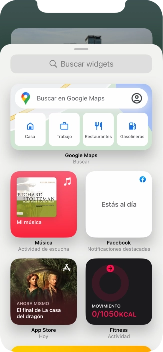 Pulsa el widget deseado. Pulsa el widget deseado.