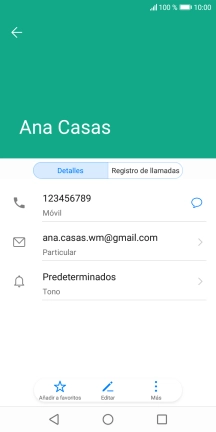 Pulsa el número de teléfono.