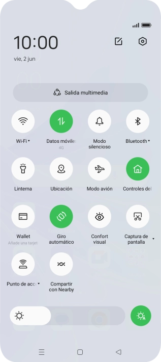 Pulsa Modo avión para activar o desactivar la función. Pulsa Modo avión para activar o desactivar la función.