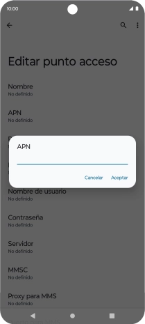 Introduce airtelwap.es y pulsa Aceptar.