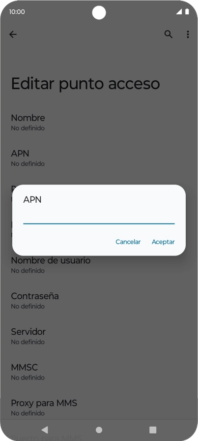 Introduce airtelwap.es y pulsa Aceptar.