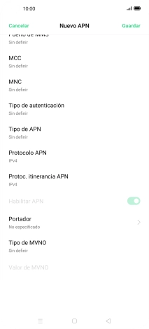 Pulsa Tipo de autenticación.