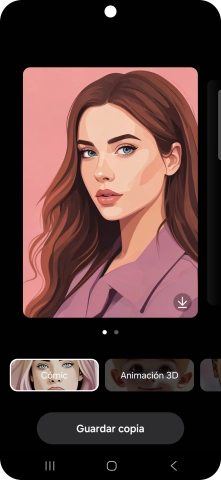 Pulsa Guardar copia si deseas guardar la fotografía o imagen propuesta que se ha generado.