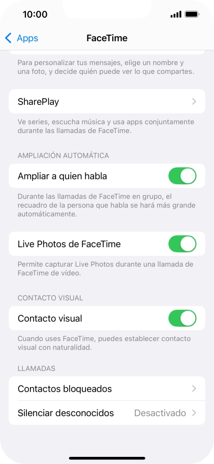 Pulsa Contactos bloqueados.