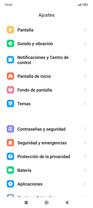 Pulsa Notificaciones y Centro de control.
