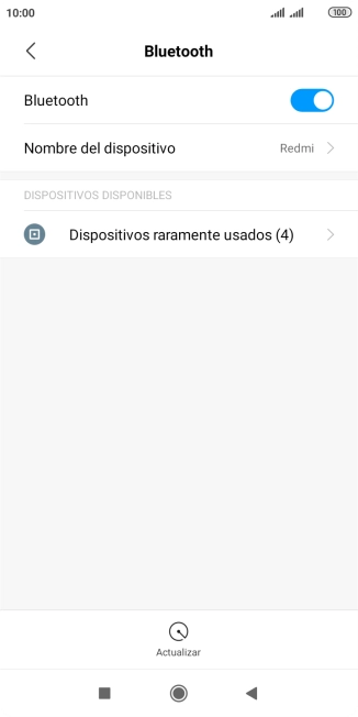 Pulsa Dispositivos raramente usados.