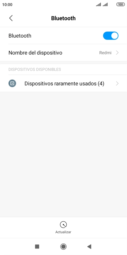 Pulsa Dispositivos raramente usados.
