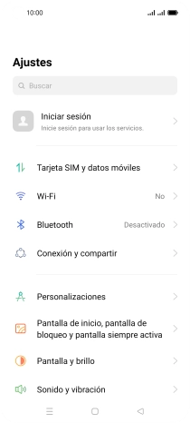 Pulsa Tarjeta SIM y datos móviles.