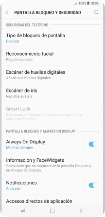 Pulsa Escáner de iris.