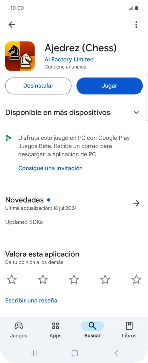 Pulsa Desinstalar.