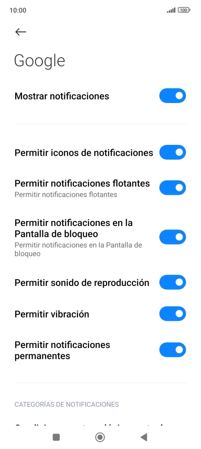 Pulsa el indicador junto a 
