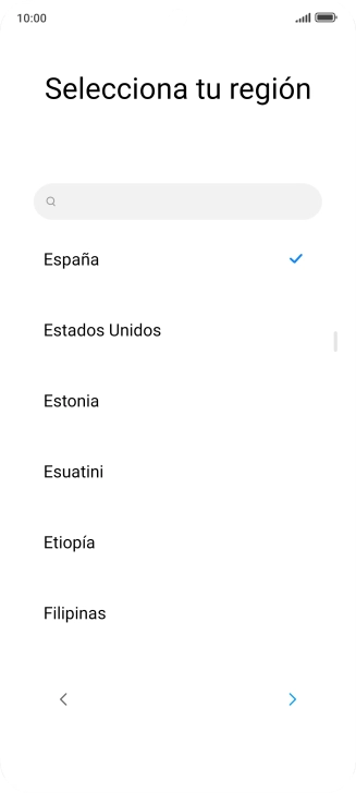Pulsa la flecha hacia la derecha.