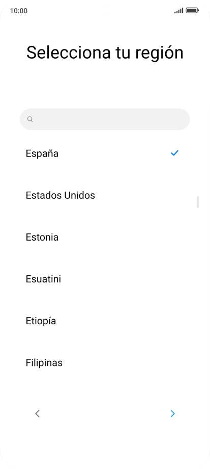 Pulsa la flecha hacia la derecha.