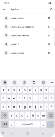 Introduce el nombre del tema o de la app y pulsa el icono de búsqueda.