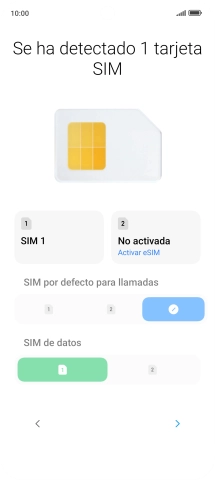 Pulsa la flecha hacia la derecha.