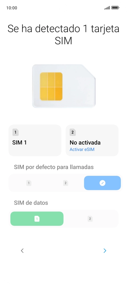 Pulsa la flecha hacia la derecha.