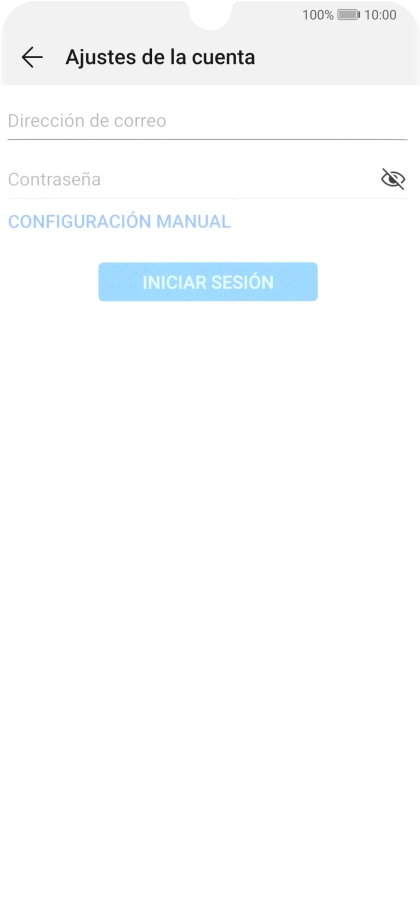 Pulsa Dirección de correo e introduce tu dirección de correo electrónico.